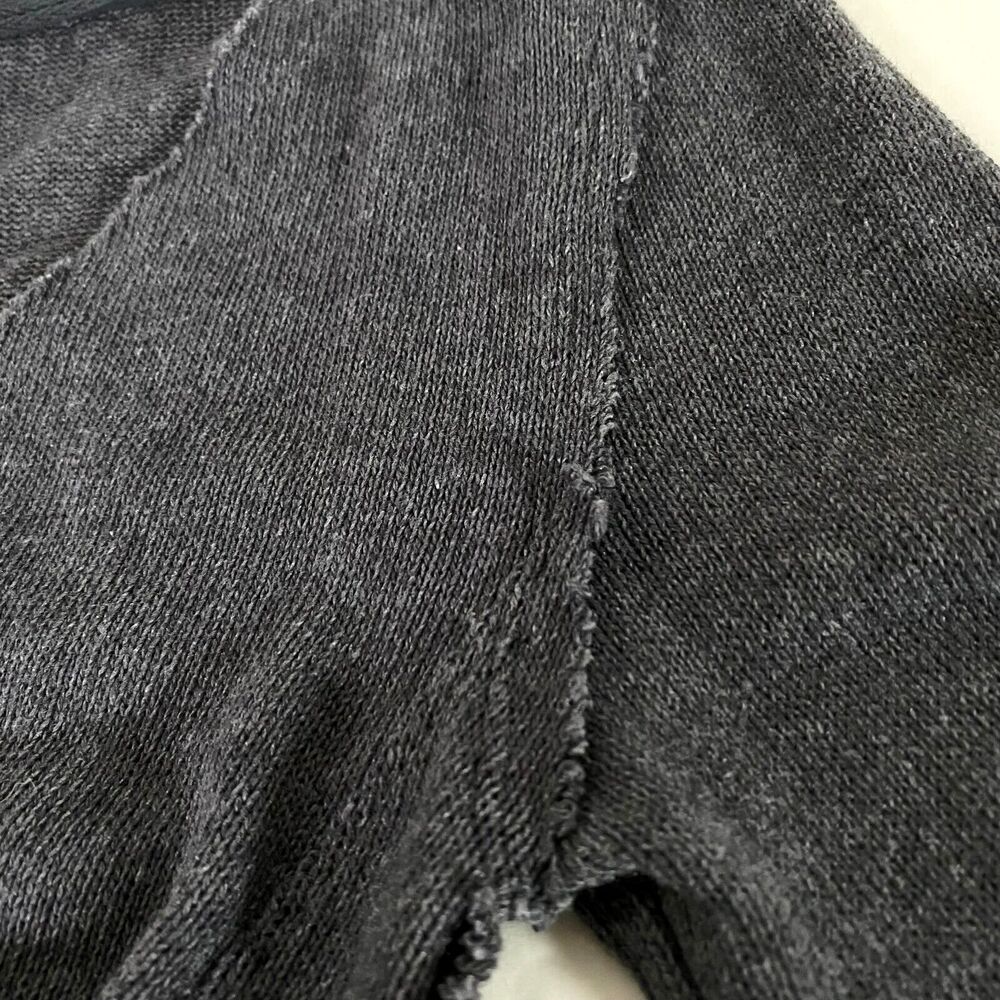 We The Free Like A Boss Tee Womens Size Small Dark Gray Raw Edges Knit NWT - Picture 8 of 16